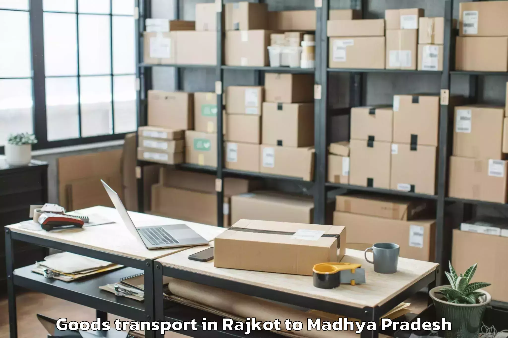 Book Rajkot to Kailaras Goods Transport